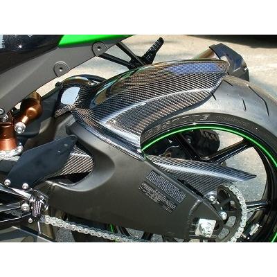 IP65防水 ZX-10R（08〜10年） リアフェンダー カーボン綾織 CLEVER