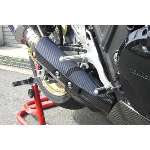ZRX1200 DAEG(ダエグ)09年〜 マフラーヒートガード(ノーマルマフラー対応)ドライカーボンツヤ有 クリア塗装済 A-TECH(エーテック)|バイク用品・パーツのゼロカスタム|01
