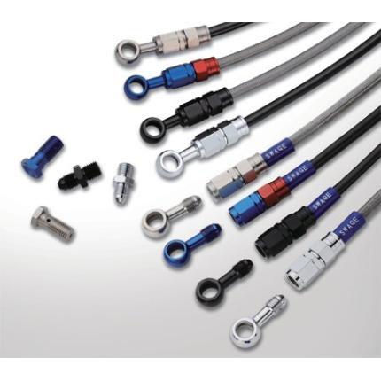 【メーカー再生品】 フロントブレーキホースキット スモークホース レッド/ブラック アルミ VFR800 ABS 06〜07年 スウェッジライン(SWAGE-LINE), 真岡市 f5e62849