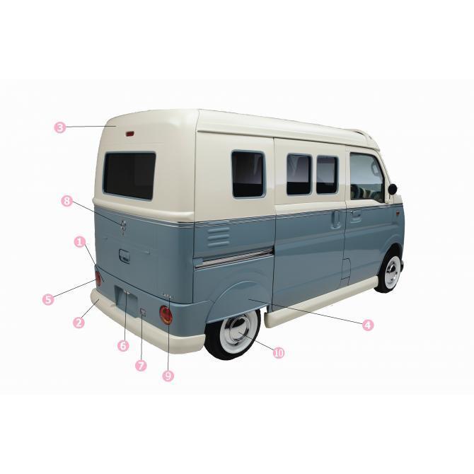 17V エブリー　ミニキャブ　スクラム　クリッパー　パイプバンパー　製作品 17系 エブリイ スクラム クリッパー ミニキャブ タウンボックス レトロ