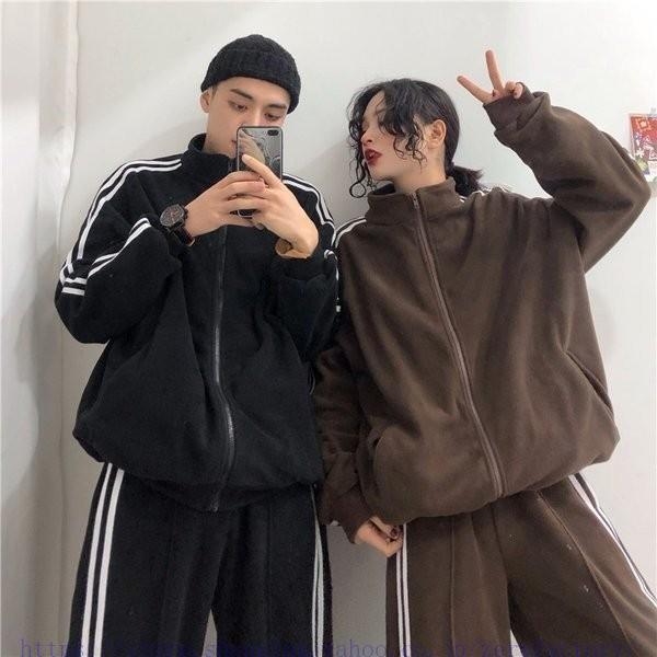 本店は ユニセックスジャージセットアップモード系ペアルック防寒冬ファッションラフ着パジャマ 最安値に挑戦 Terrarioskarungen Cl