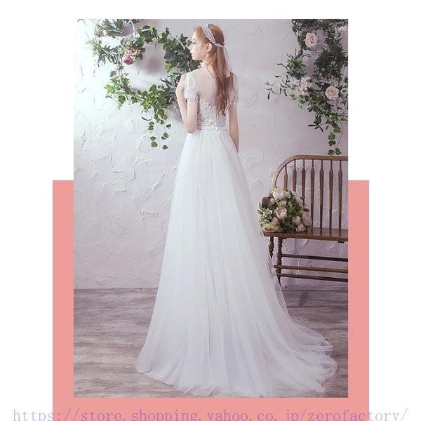 Sale 公式 ウェディングドレス デコルテドレス Aライン ｖカット プリンセス エンパイア 結婚式 披露宴 二次会 パーティ シンプルウェディングドレス ウェディングドレス 超特価セール Etechnologies Shop