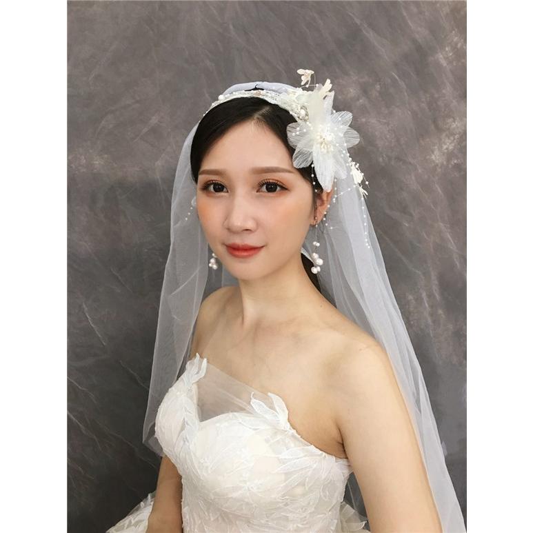 ウェディング ヘッドドレス チュール 花嫁 結婚式二次会 ウェディング ヘアスタイル 花 フラワー 髪飾り ヘアアクセサリー ブライダル用 B0110 Y ゼロファクトリー 通販 Yahoo ショッピング