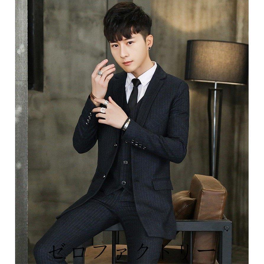 人気ブランドの新作 入社 サラリーマン メンズスーツ 4点セット 大きいサイズ 細身 二つボタン 通勤 4ピーススーツ スリムスーツ ストライプ タキシード メンズスーツ 就職活動 ビジネス 紳士服 結婚式 フォーマルスーツ スーツ フォーマル Vacthailand Com