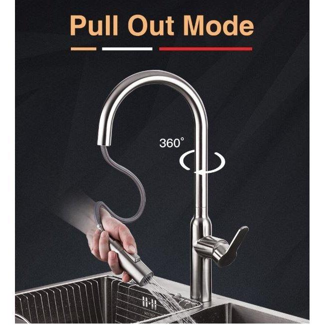 キッチン ノズルシャワー蛇口 GAPPO キッチン蛇口 タップステンレス鋼 水ミキサータップ 柔軟・伸縮 キッチンミキサータップ