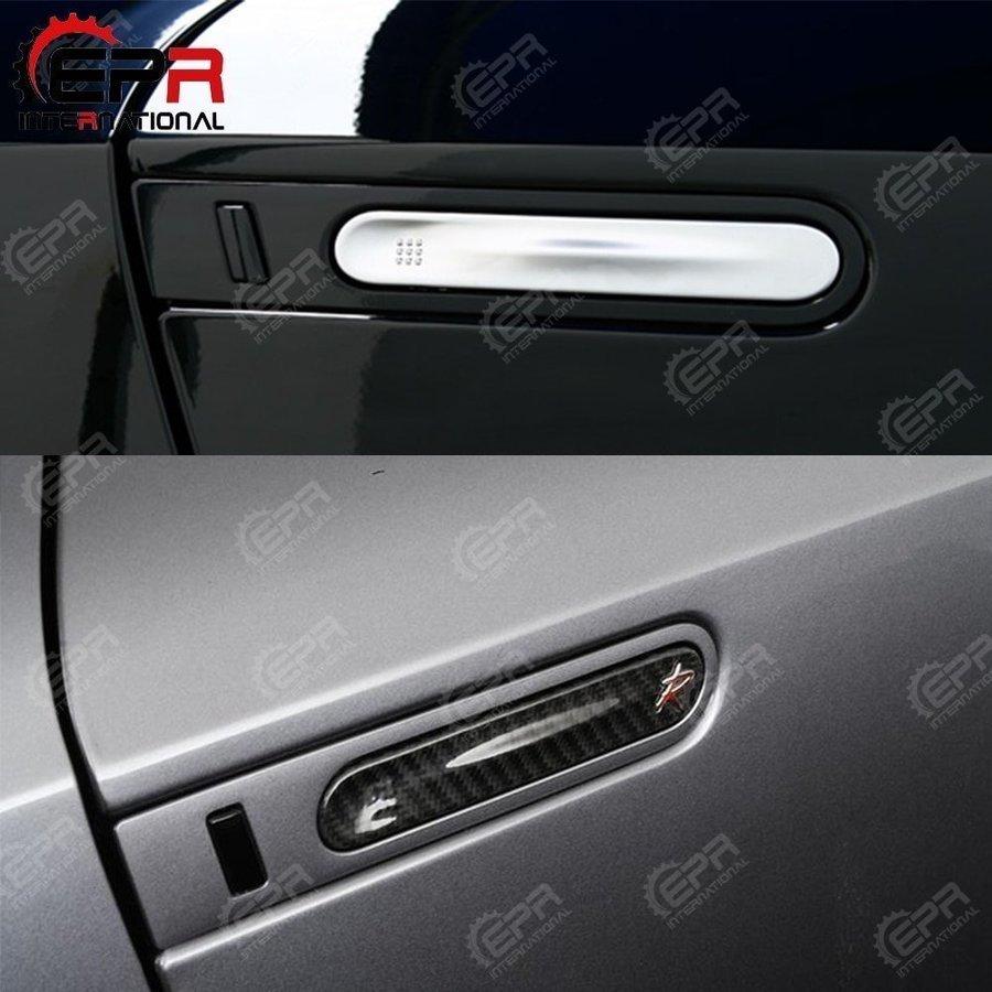 For Nissan R35 GTR OEM Carbon Fiber Outer Door Handle Cover Glossy Finish GTR Pull Surrou