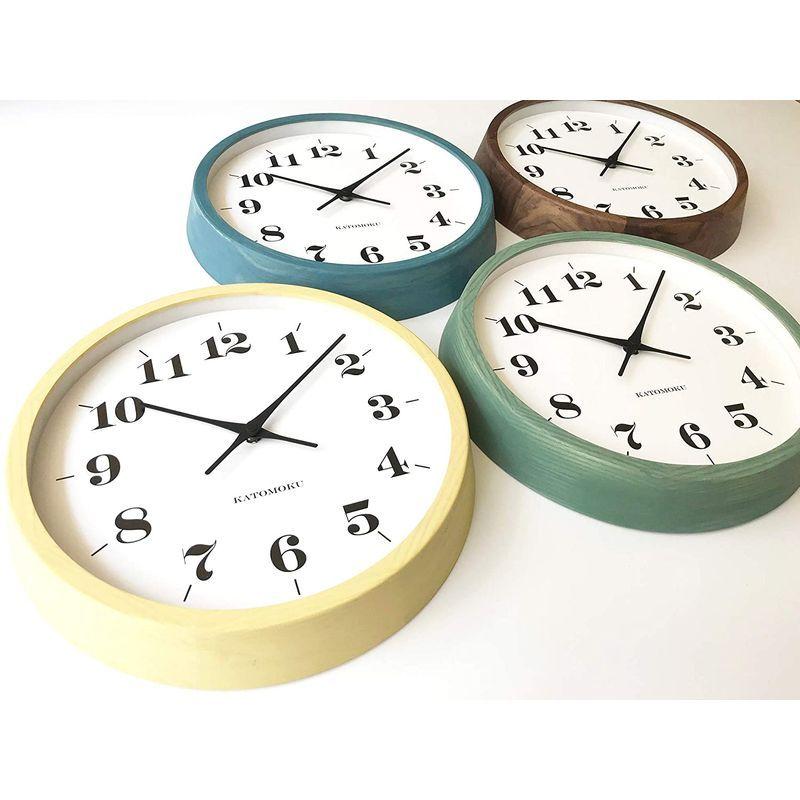 KATOMOKU muku round wall clock 12 ウォールナット 電波時計 連続秒針 