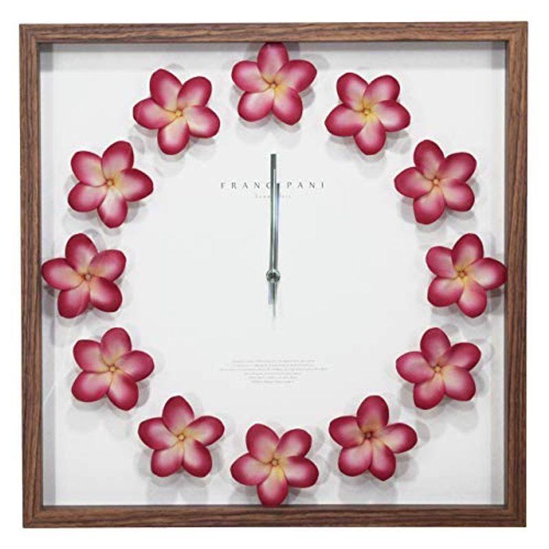 ハワイアン雑貨/インテリア/ハワイ雑貨 ハワイアン クロック プルメリア時計(ピンク) CPC52641 掛け時計