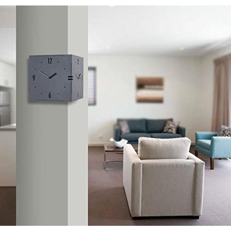 [即日発送] コーナー両面時計 ハンドメード 木製両面壁掛け時計 おしゃれ 掛時計 北欧 時計 インテリア 【M1540034905】(10058円)