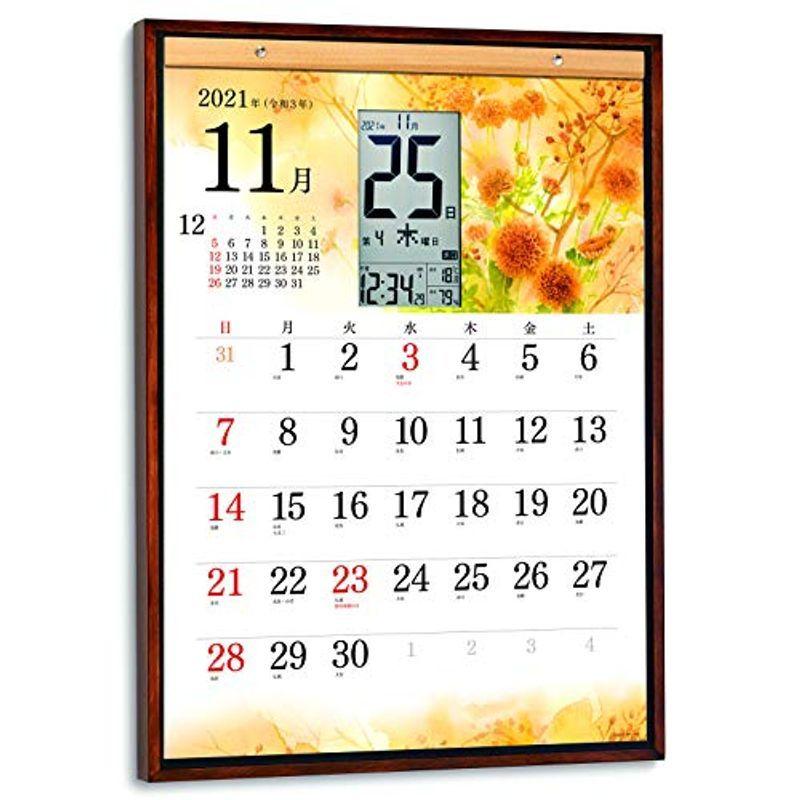 新品アウトレットの スマートカレンダー Zerokara工房の日めくり電波時計と紙のカレンダーがひとつになった 花暦 花暦 21年 木製フレーム インテリア時計 日めくり電波時計と紙のカレンダーがひとつになった 大判サイズ ６ヶ月版 7 Offセールの