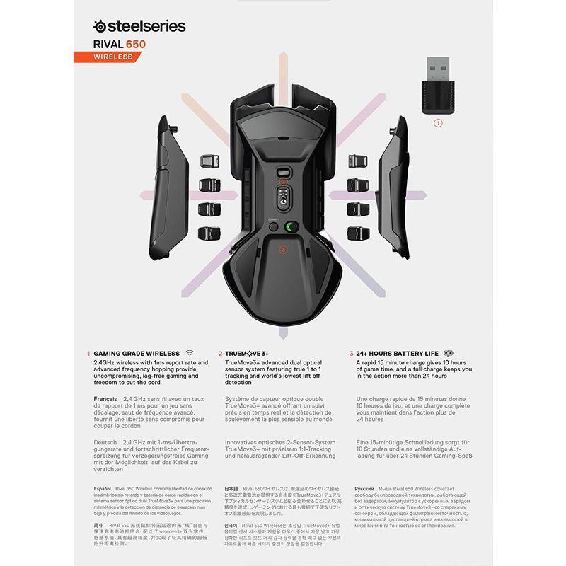 SteelSeries ゲーミングマウス 無線 ワイヤレス デュアルセンサー 重量 