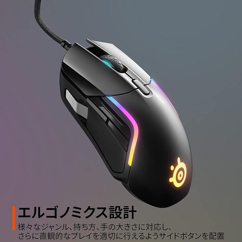 SteelSeries ゲーミングマウス 有線 超軽量 IP54規格 防水 防塵 SuperMeshケーブル 10ゾーンRGBイルミネーショ｜zerokara-kobo｜07