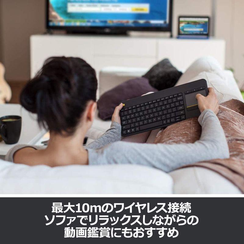 ロジクール ワイヤレスキーボード タッチ キーボード K400pBK 国内正規品｜zerokara-kobo｜07
