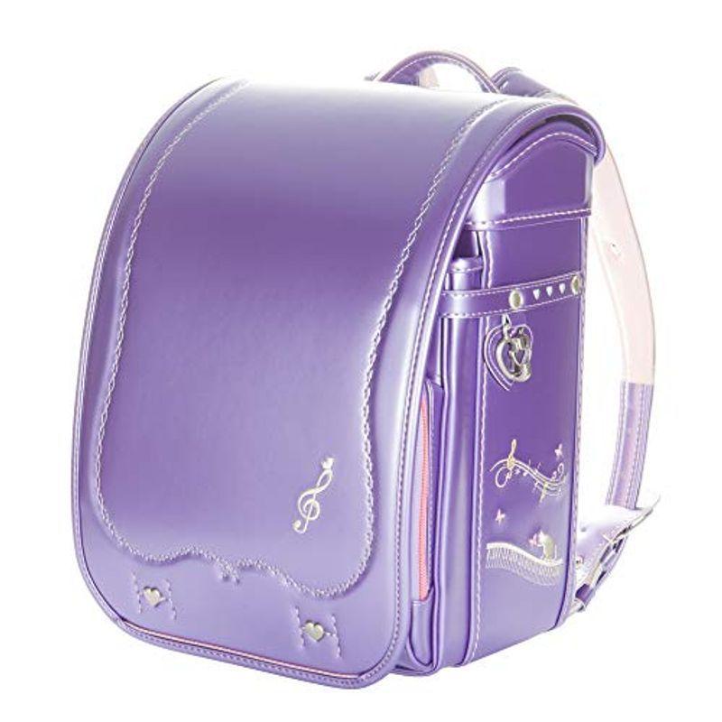 女の子 メロディキャットモデル ラヴニールランドセル フィットちゃんランドセル 猫 ネコ 音符 キャット ピアノ A4フラットファイル収納サ