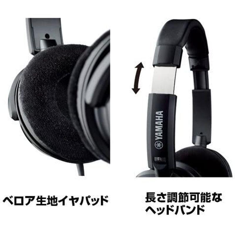 ヤマハ YAMAHA オープンエアー型ヘッドホン ブラック HPH-200 BK 楽器の音色の忠実な再現を目指した自然で緻密な音質 長時間使｜zerokara-kobo｜05