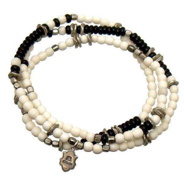 amp japan アンプジャパン 17AHK-415 ホワイト バッファロー ホーン オニキス ブレスレット ネックレス