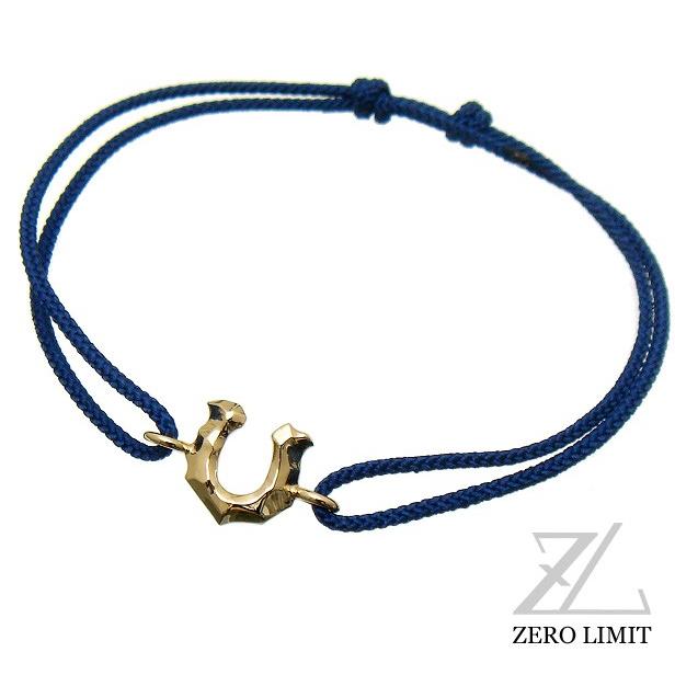 激安ブランド コード ゴールド ネイビー K10yg Gzb 7 アンクレット ブレスレット レディース メンズ ブレスレット アンクレット ホースシュー モチーフ 馬蹄 10金 フリーサイズ メンズアクセサリー