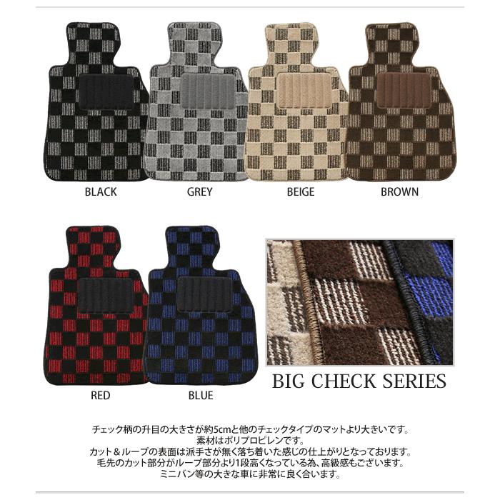 【フロアマット】スバル（SUBARU）プレオ(PLEO) バン RV1 RV2 年式：平成10年10月〜平成22年1月 ビッグチェックシリーズ |  | 01