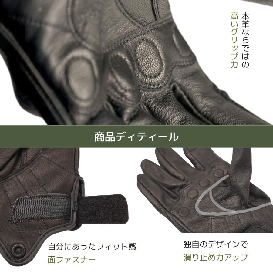 バイク グローブ オールシーズン 冬 革 レザー 手袋 本革 山羊 プロテクター スマホ対応 実用性  XXL 2XL 黒 Tranform |  | 10