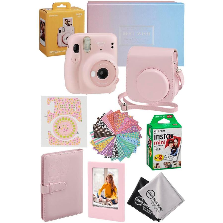 instax mini11 本体 ケース フィルム20枚 フォトスタンド 他 