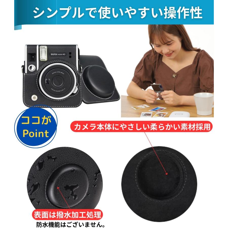 instax mini 40 ブラック 本体 カメラケース付き カメラ instax mini