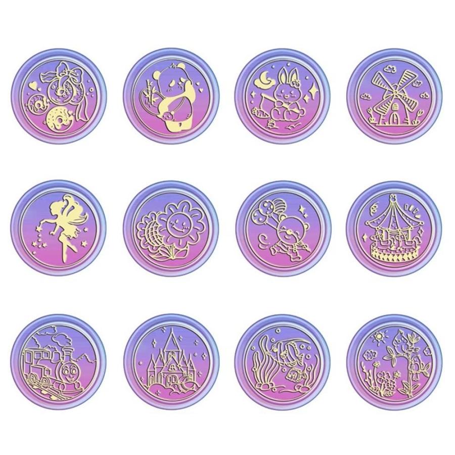 MADDEY シーリングスタンプ ヘッド シーリングワックス スタンプ 15点 