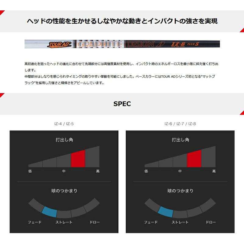 グラファイトデザイン TOUR AD IZ ツアーAD IZシリーズ ドライバーシャフト ゴルフシャフトの画像