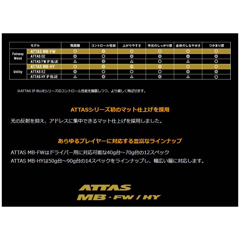 USTマミヤ ATTAS MB-FW アッタス フェアウェイウッドシャフト ゴルフシャフト｜zerost｜04