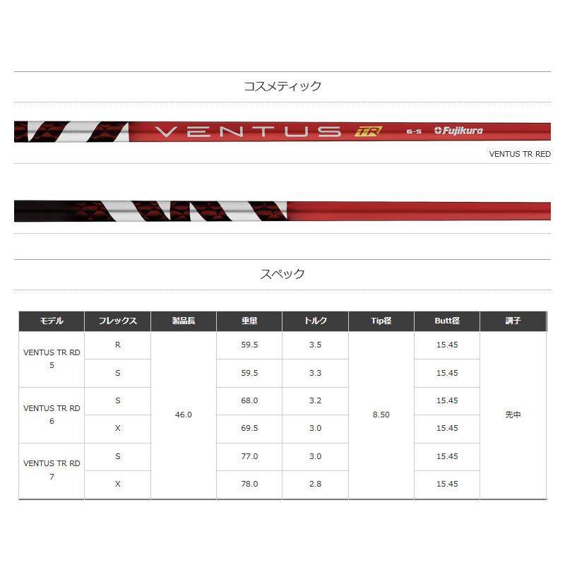 フジクラシャフト 本間ゴルフ スリーブ付きシャフト VENTUS TR RED