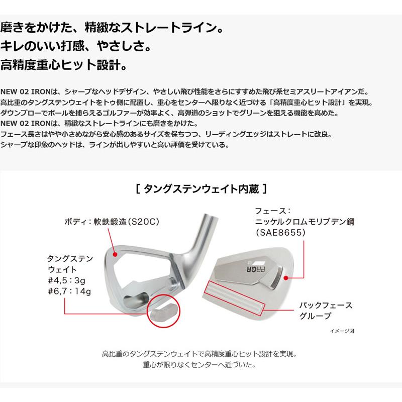 Aショット PRGR（プロギア） 2023 02 アイアン PRGR 23 02 IRON 7本組 NSPRO