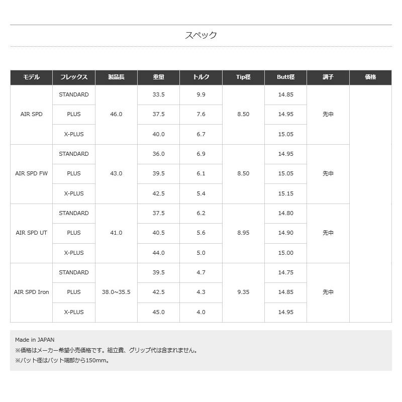 フジクラシャフト Fujikura フジクラ AIR SPEEDER FW エアスピーダー