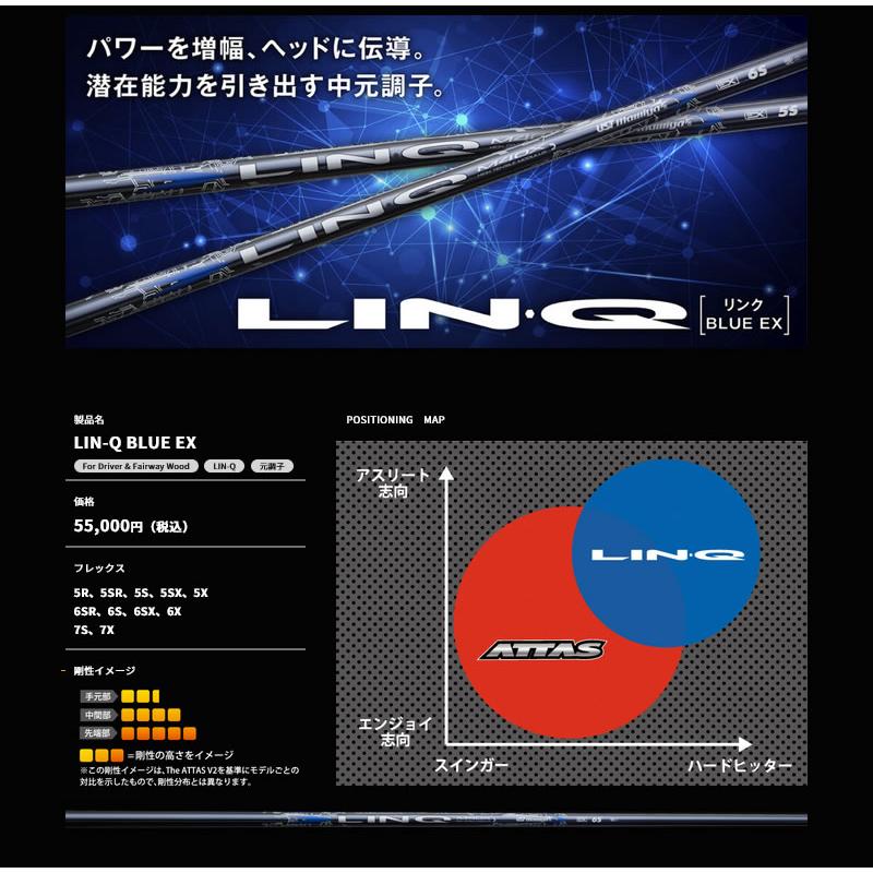 PING - [1年言いはなつ] USTマミヤ LIN-Q BLUE EX 繋がり青味 日本操作手順 ピンG410 衣手付き添い人矢がら [G440/G430/G425] ゴルフ矢がら
