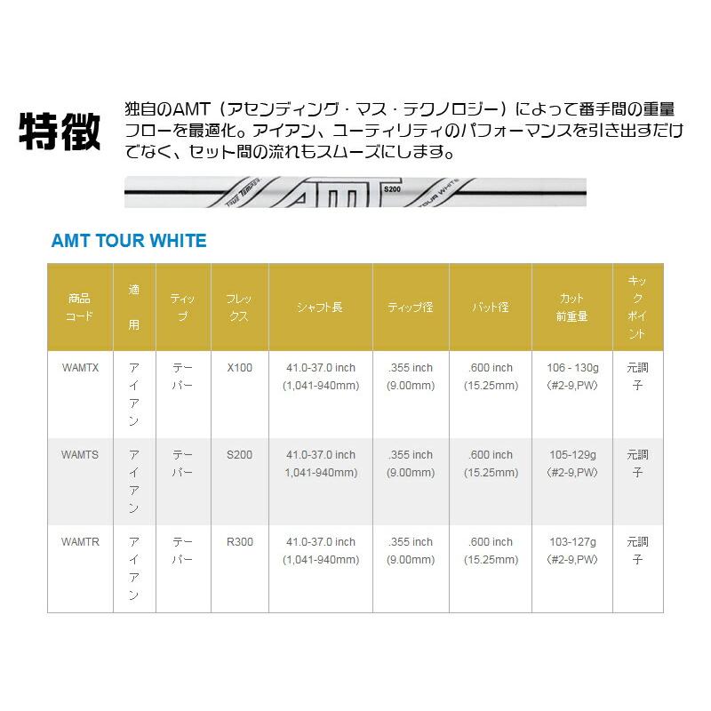 YAMAHA 24 RMX VD/X IRON ヤマハ 24 リミックス VD X アイアン 6本組 AMT TOUR WHITE スチールシャフト｜zerost｜06