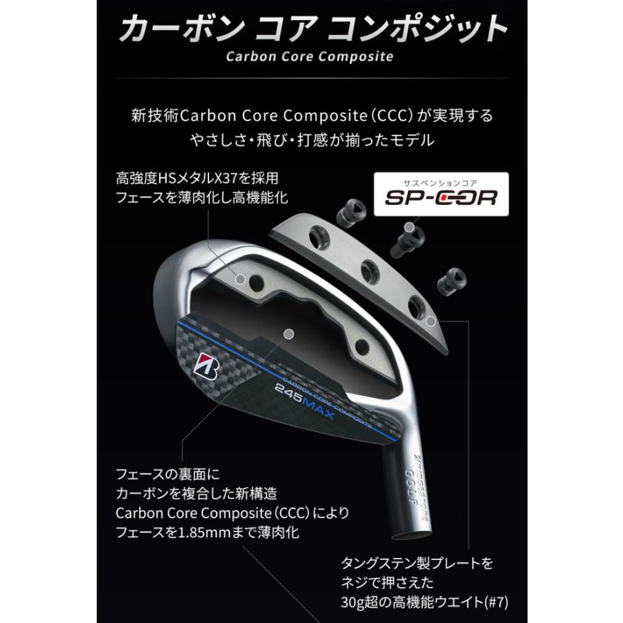 BRIDGESTONE 2024 245MAX IRON ブリヂストン 245マックス アイアン 8本組 Dynamic Gold 105 ダイナミックゴールド｜zerost｜03