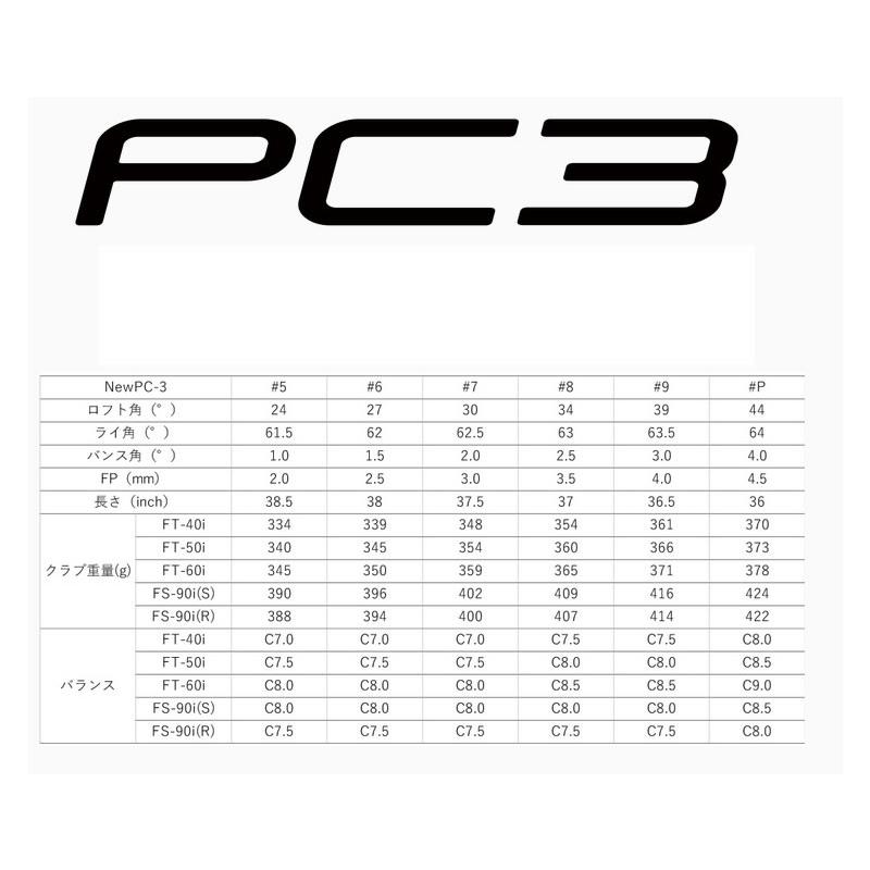 FOURTEEN 2024 PC-3 IRON フォーティーン PC3 24 アイアン 6本組 TRAVIL IRON 95 トラビルアイアンの画像