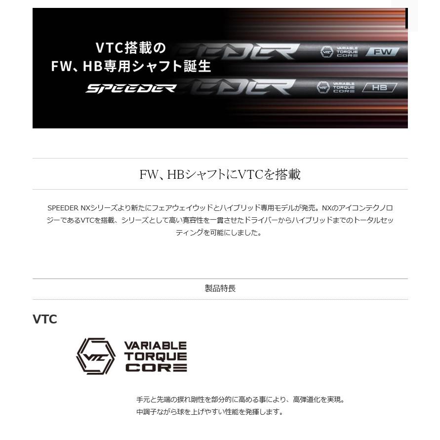 SPEEDER（フジクラシャフト） テーラーメイド FW スリーブ付きシャフト 