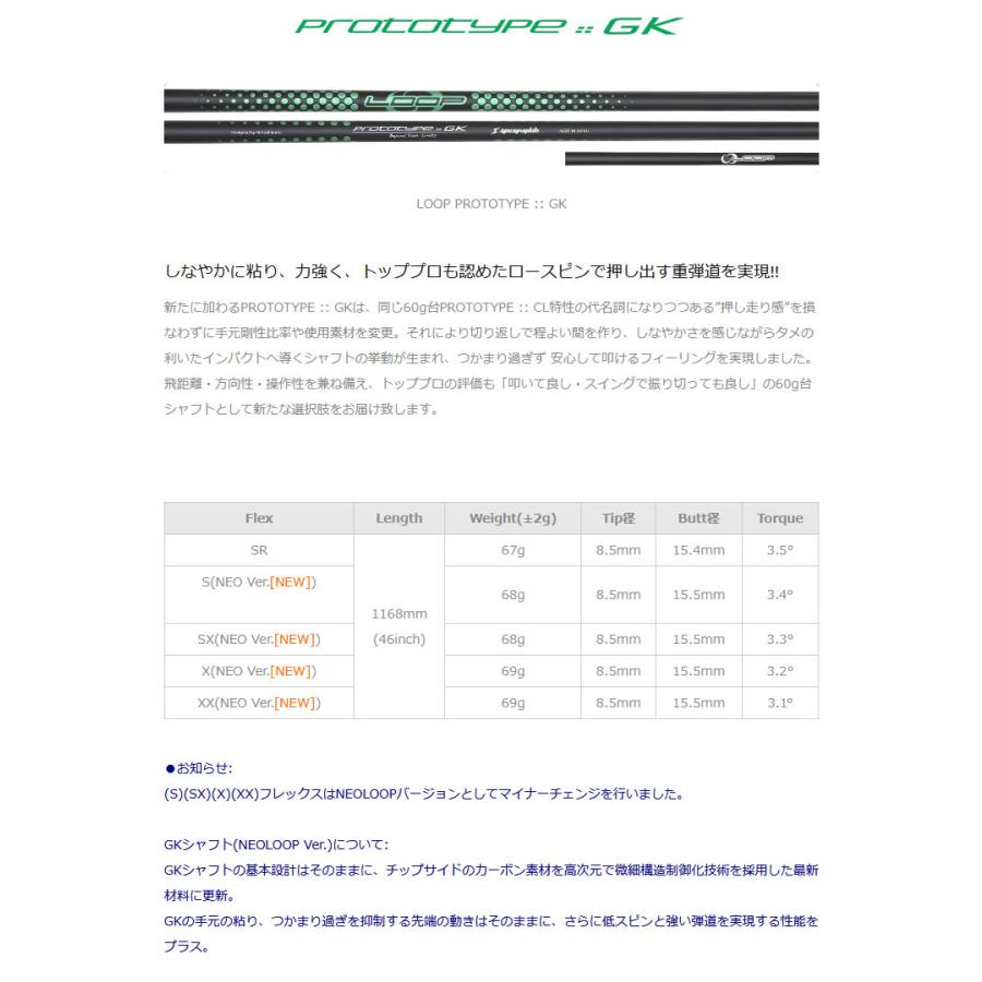[1年保証] シンカグラファイト LOOP PROTOTYPE GK ループ スリクソンZXi スリーブ付きシャフト [XXIO14/ZXi] ゴルフシャフト_4