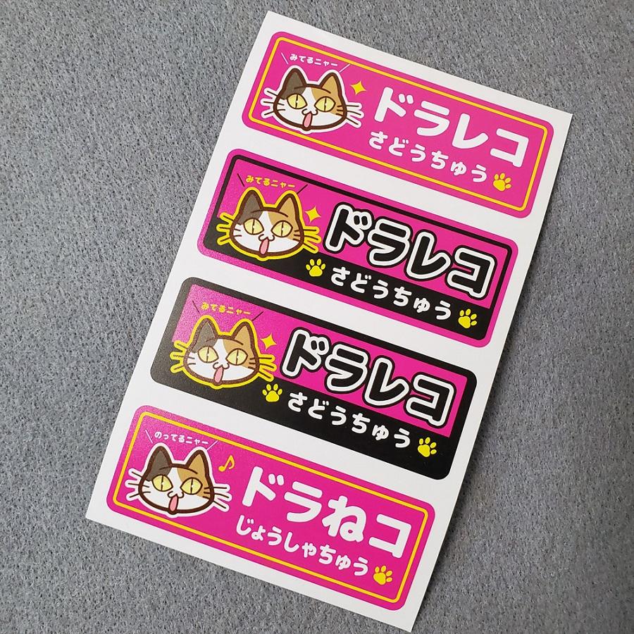 ドラネコ マグネット】車用サイズ ドラネコ ドライブレコーダー録画中 | 肉球