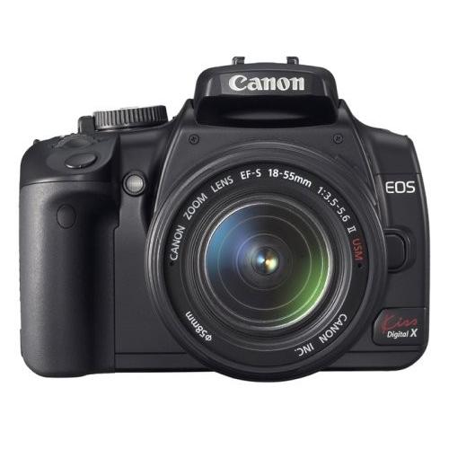 Canon デジタル一眼レフカメラ EOS Kiss デジタル X レンズキット ブラック KISSDXB-LKIT 中古品 アウトレット