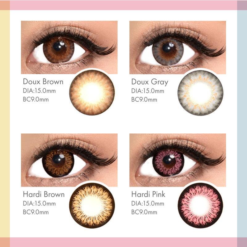 カラコン Noone Monthly 1箱2枚 Douxシリーズ Hardiシリーズ Cacao