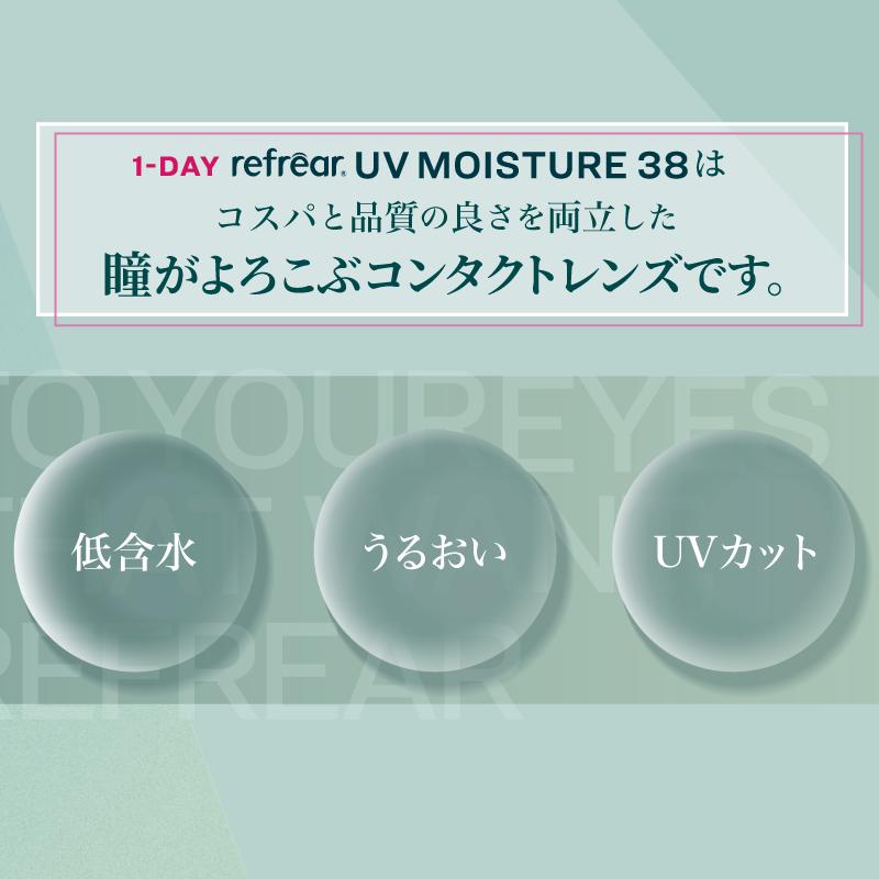 コンタクト 2箱セット ワンデーリフレアUVモイスチャー38 1箱30枚入り 1-DAY Refrear コンタクトレンズ ワンデー リフレア UV モイスト UV | ワンデーリフレア | 10