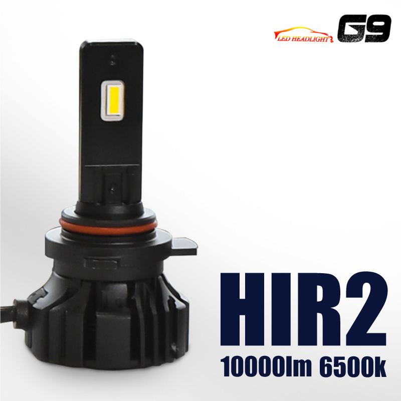 HIR2 9012 LED ヘッドライト バルブ 車検対応 カットライン 10000LM 6000K 10-60V 40W 2個