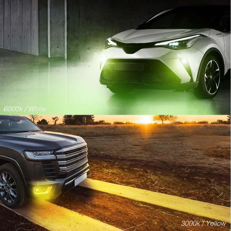 トヨタ 互換品 プリウス 50系 後期 フォグランプ led L1B 2色切り替え