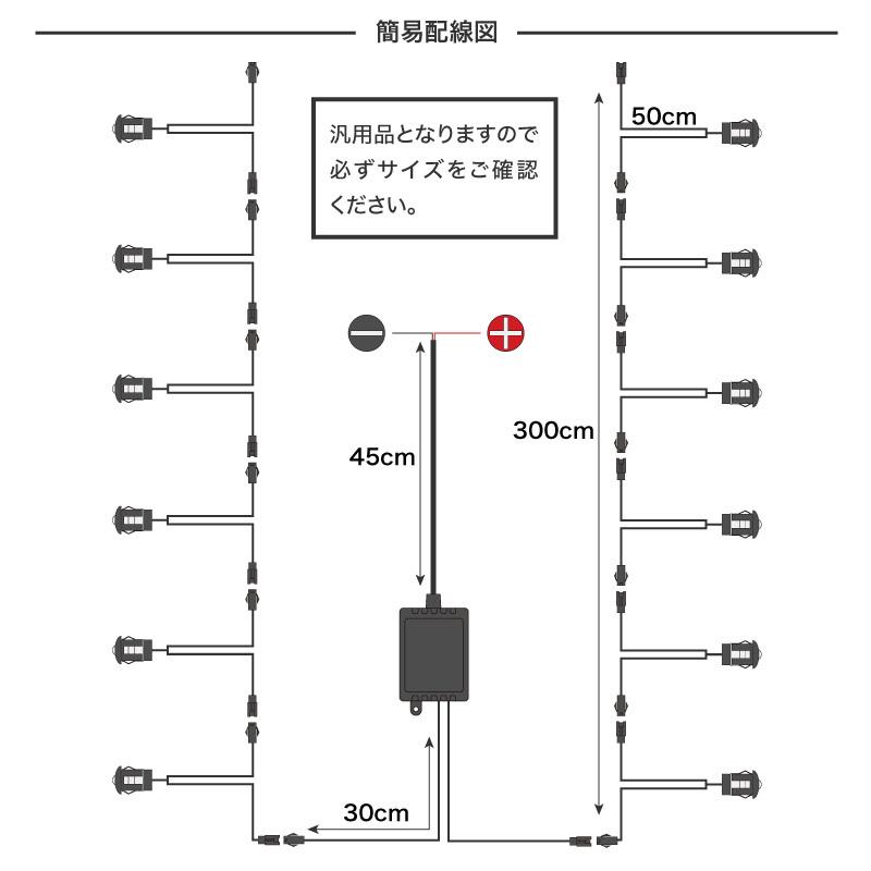 デイライト LED 埋め込み ホワイト 白 イーグルアイ 22mm 12個セット