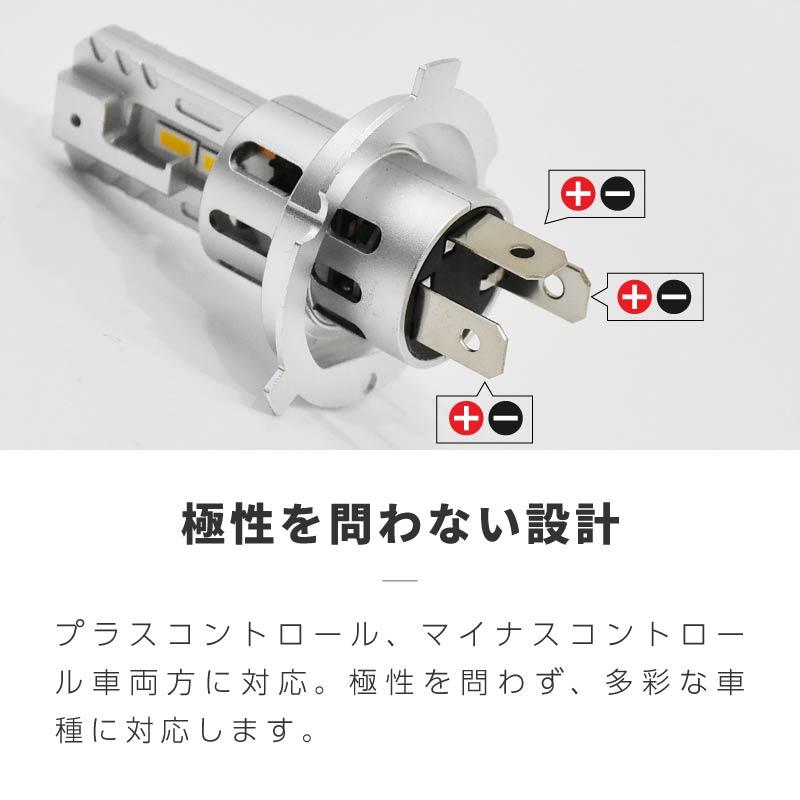 h4 LED バルブ ヘッドライト 電球色 ハロゲン色 Hi Lo 切り替え 爆光