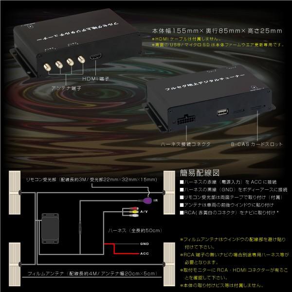 地デジチューナー フルセグチューナー 車載用 フルセグ ワンセグ 自動切換 4アンテナ 4チューナー HDMI USB SD アップデート対応 条件付き   _43172｜zest-group｜05