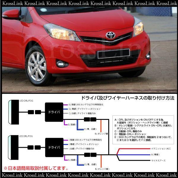 13型ヴィッツ LEDデイライトフォグランプキット カバー付き 爆買