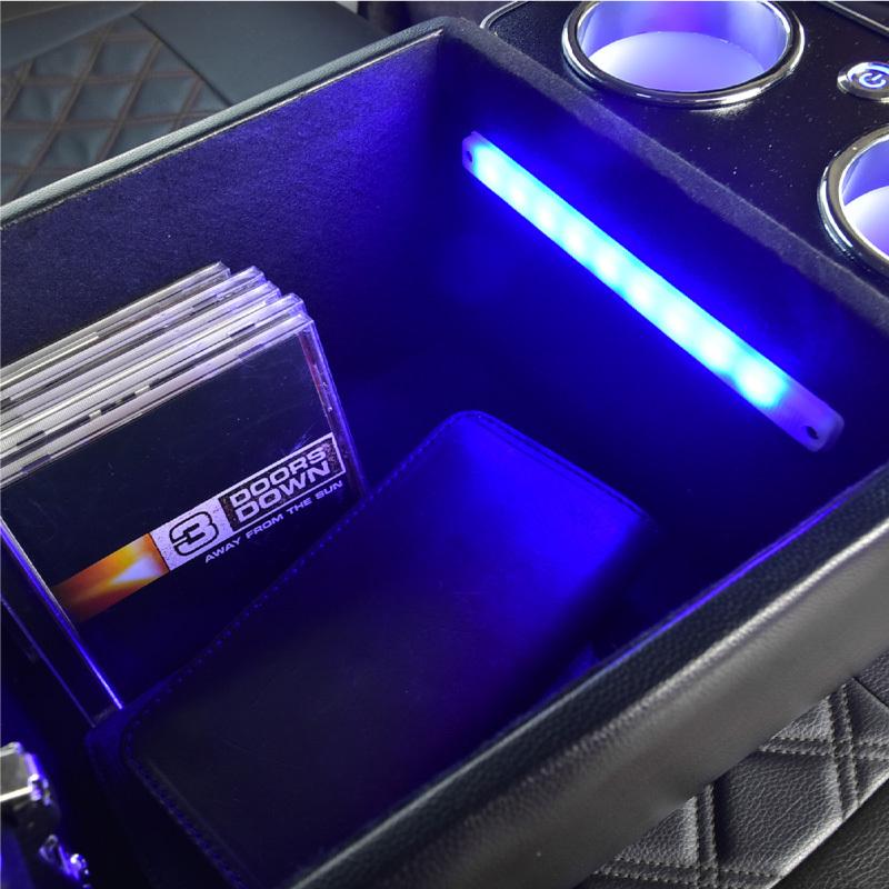 コンソールボックス 汎用 リア アームレスト USB ドリンクホルダー 2個