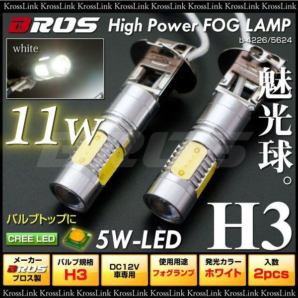H3 LED フォグ フォグランプ 汎用 CREE LED 11W 白 ホワイト プロジェクター レンズ付 2個 純正 フォグ フォグランプ 交換用 LED 決算｜zest-group