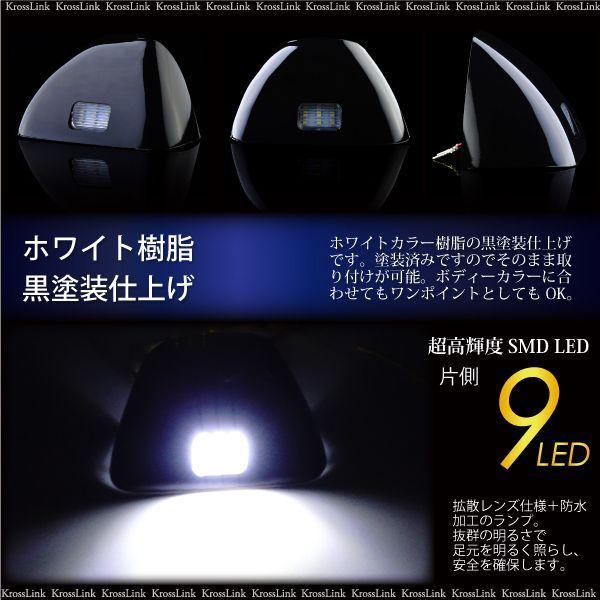 N-BOX JF1 JF2 高輝度 SMD LED ウェルカムライト ドアミラー カバー 黒塗装済 左右 防水 ブラック NBOX エヌボックス _59552｜zest-group｜02